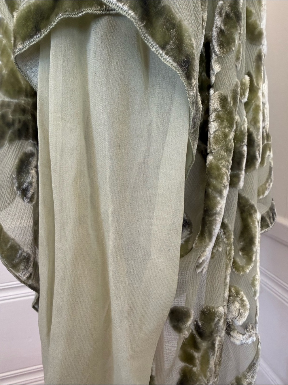 Vintage Marian Clayden Silk Velvet Devoré Artwear Top S / M poetic minimalism - Picture 4 of 8